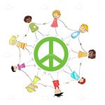 Peace sign with kids